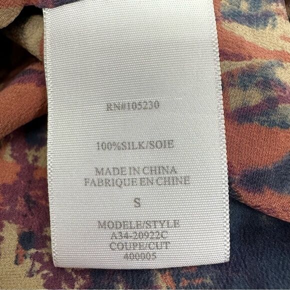 Joie size Small Pink and Blue Silk Oversized Blouse - Picture 12 of 12